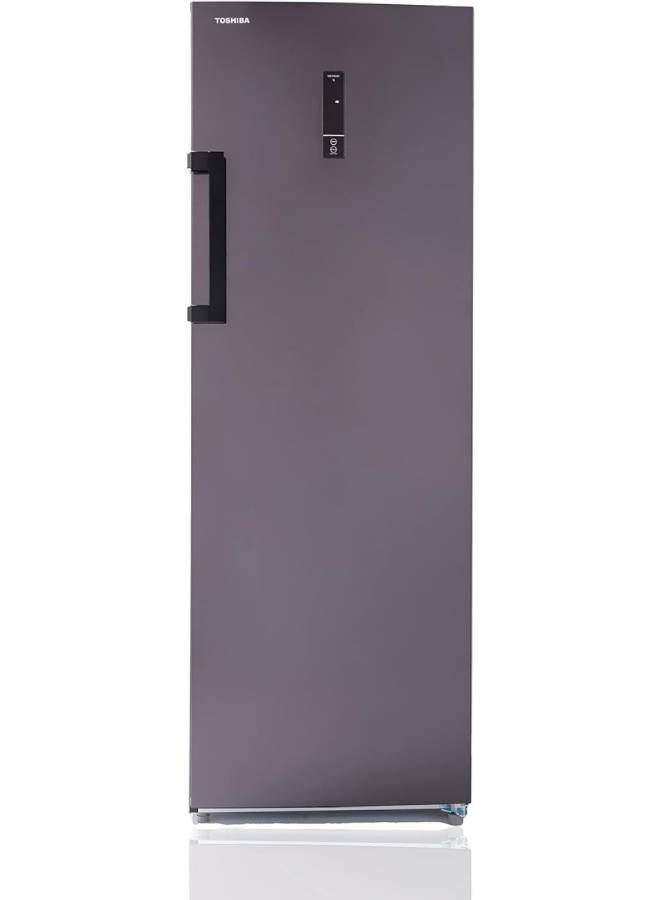 Toshiba No Frost Digital Deep Freezer Upright 7 Drawers 238L 150 W GR-RU312WE-DMN(37H) Satin Grey  - Image 1