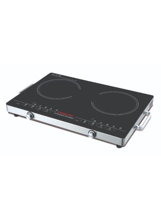 Double Burner Infrared Cooker with Touch Control, Overheat Protection, LED Display, 6 Preset Cooking Options, Timer, 2000W - NIC303A NIC303A Silver - pnsku/N70113037V/45/_/1749197999/faa09d7d-6b91-4841-834b-eaac3af226ca