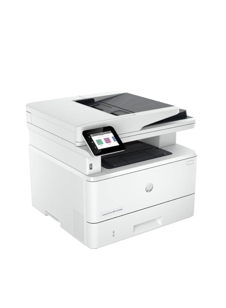 HP LaserJet Pro MFP 4103fdn Printer (2Z628A), Print, Copy, Scan, Fax White  - Image 2
