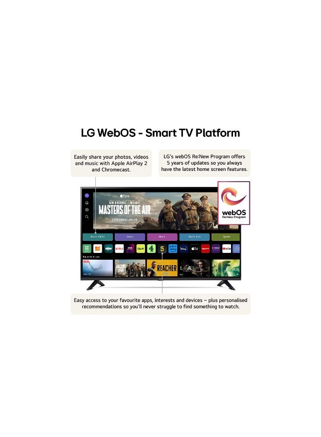 LG - LG 50" 4K LED WebOS24 HDR 10 Smart TV HLG AI Sound Pro AI Sound Pro (Virtual 9.1.2 Up-mix) Magic Remote included UT73 series 50UT73006LA  2 Years Warranty (2024 Model - KSA Version) 50UT73006LA Black - Image 1