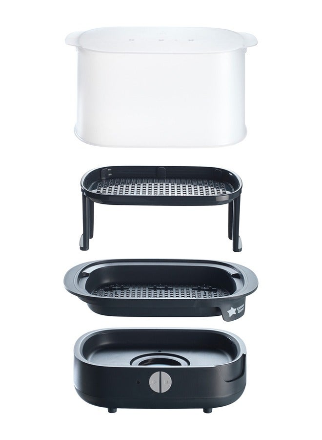 tommee tippee Advanced Steam Electric Steriliser For Baby Bottles, Kills Viruses And 99.9% Of Bacteria, 5-Minute Sterilisation Cycle, Black  - Image 3