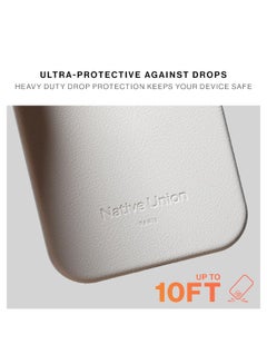 Native Union Active Case w/ Magsafe For Apple iPhone 16 Pro 6.3-inch 2024|10-Ft Drop And Scratch Protection, Leather-like finish, Recycled Materials, Raised Edges, Wireless Charging - Black  - Image 2