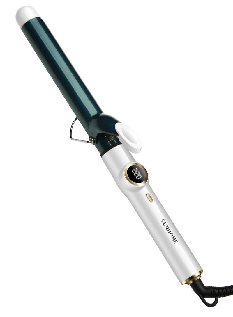 Professional Hair Curler 28mm White/Green with LCD Display, Adjustable Temperature, Harmless and Durable, Quick Home Hairstyle White 28mm - pnsku/N70113166V/45/_/1726886958/e45639d3-e6f1-45d5-9692-6b422c6cdea3
