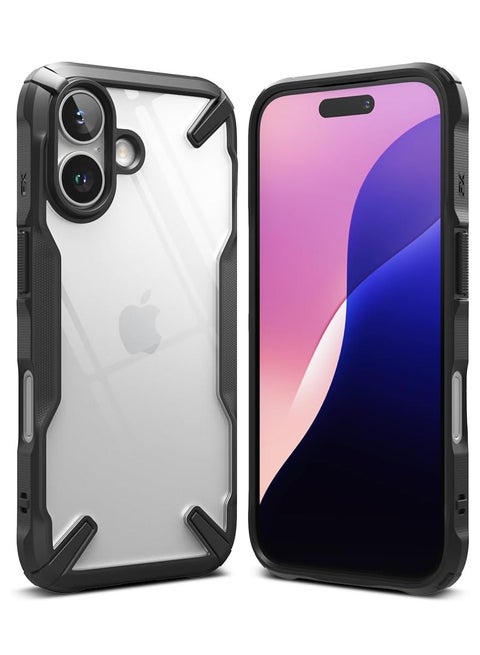 Fusion-X [Precise Cutouts for Camera Lenses] Compatible with iPhone 16 Plus Case, Augmented Bumper Heavy Duty Shockproof Protective Cover Designed for iPhone 16 Plus Case - Black