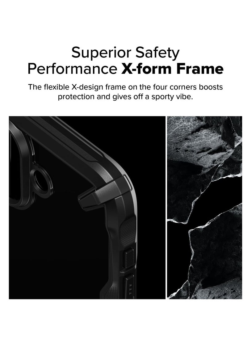 Ringke - Fusion-X [Precise Cutouts for Camera Lenses] Compatible with iPhone 16 Plus Case, Augmented Bumper Heavy Duty Shockproof Protective Cover Designed for iPhone 16 Plus Case - Black - Image 1