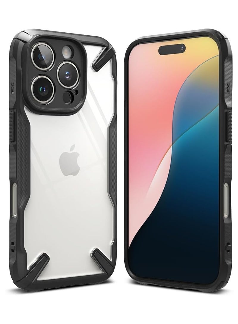 Ringke Fusion-X [Precise Cutouts for Camera Lenses] Compatible with iPhone 16 Pro Case, Augmented Bumper Heavy Duty Shockproof Protective Cover Designed for iPhone 16 Pro  Case - Black - Image 1