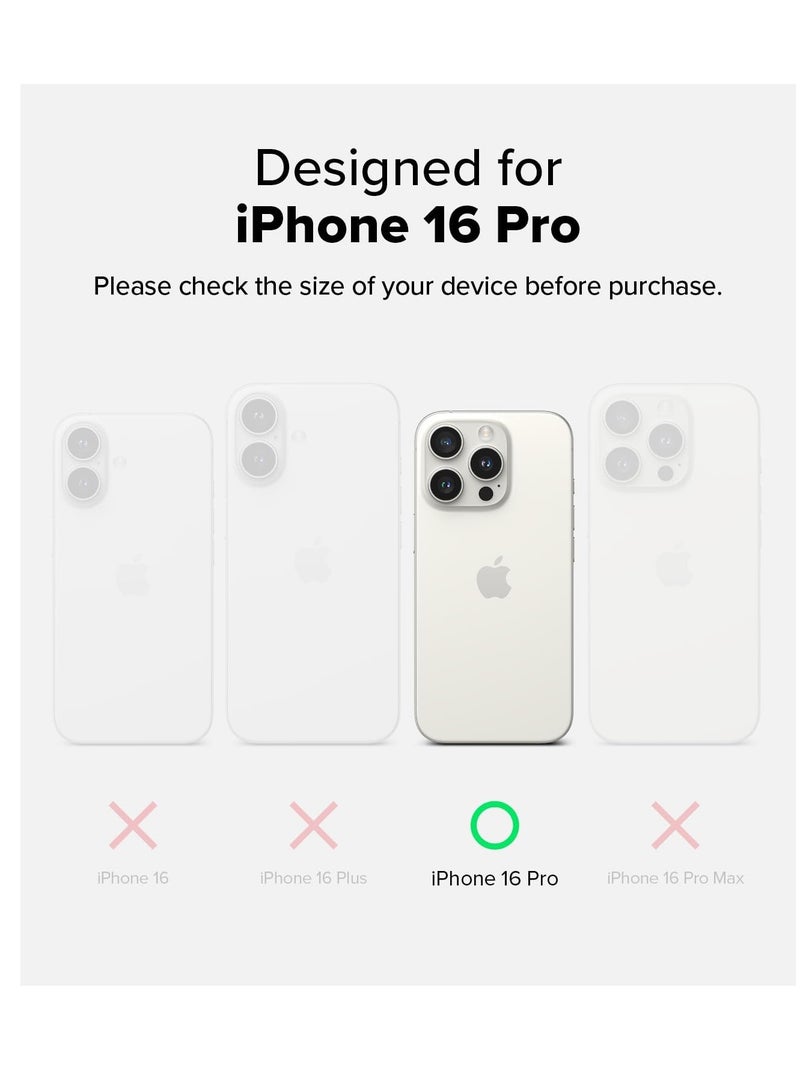 Ringke Fusion-X [Precise Cutouts for Camera Lenses] Compatible with iPhone 16 Pro Case, Augmented Bumper Heavy Duty Shockproof Protective Cover Designed for iPhone 16 Pro  Case - Black - Image 2