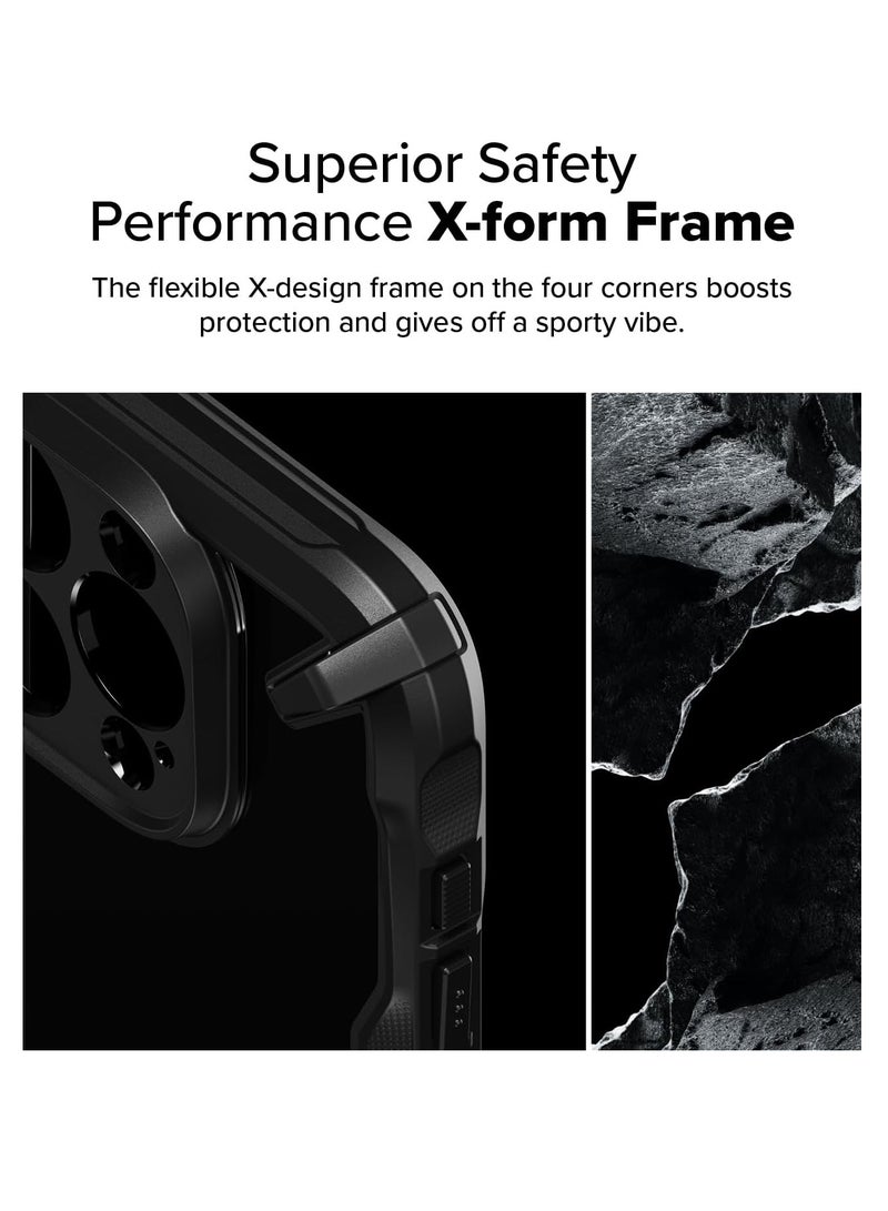 Ringke Fusion-X [Precise Cutouts for Camera Lenses] Compatible with iPhone 16 Pro Case, Augmented Bumper Heavy Duty Shockproof Protective Cover Designed for iPhone 16 Pro  Case - Black - Image 3