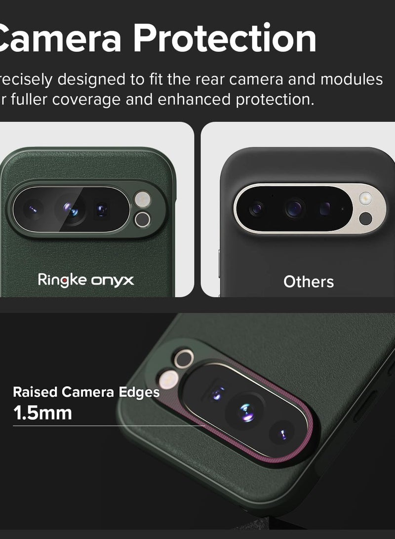 Ringke - Onyx [Feels Good in The Hand] Compatible with Google Pixel 9 Pro XL Case, Anti-Fingerprint Technology Prevents Oily Smudges Non-Slip Enhanced Grip Precise Cutouts for Camera - Dark Green - Image 1