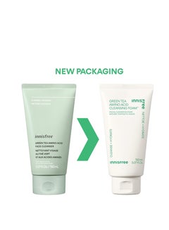 innisfree Green Tea Amino Acid Cleansing Foam, Sulfate Free, Korean Hydrating Face Cleanser with Gentle Foam 150 mlml  - Image 2