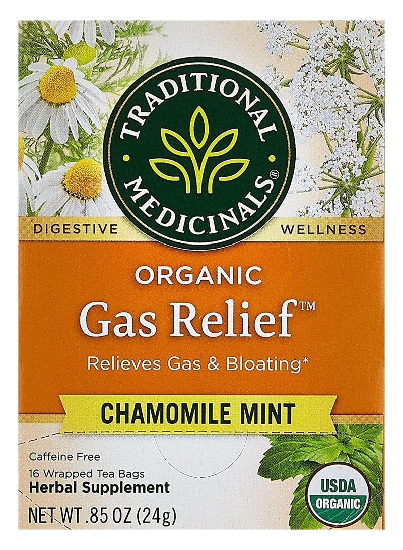 Traditional Medicinals Organic Gas Relief And Bloating, 16 Teabags  - Image 1