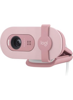 Logitech Brio 100 Full HD Webcam for Meetings and Streaming, Auto-Light Balance, Integrated Privacy Shutter, Built-In Mic, USB-A, For Microsoft Teams, Google Meet, Zoom & More Rose  - Image 2