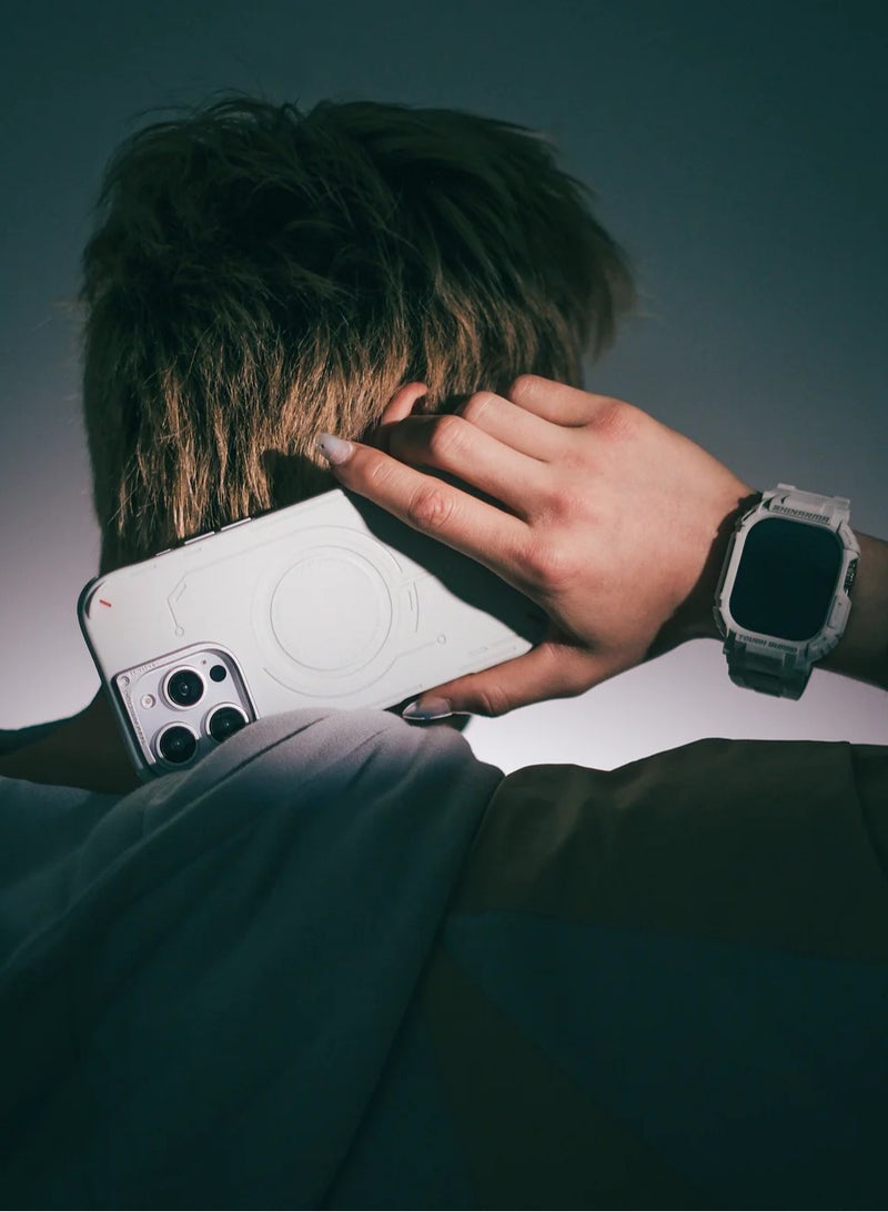 Skinarma Mecha Series With Maching Sturdy Aluminium Side Buttons Mag-Charge Designed With Secure Magnetic Alignment All-Round Protect Reinforced Corner Bumpers compatible with iPhone 16 Pro Max - Olive Green  - Image 4