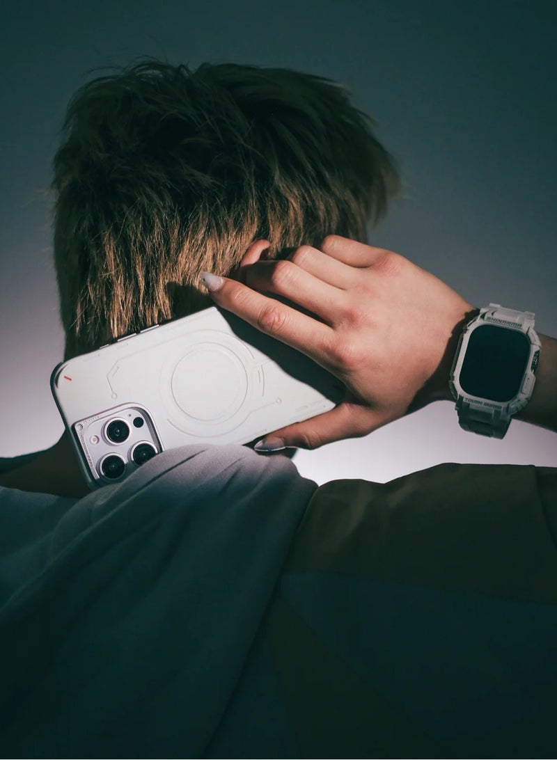 Skinarma Mecha Series With Maching Sturdy Aluminium Side Buttons Mag-Charge Designed With Secure Magnetic Alignment All-Round Protect Reinforced Corner Bumpers compatible with iPhone 16 Pro Max - Navy  - Image 4