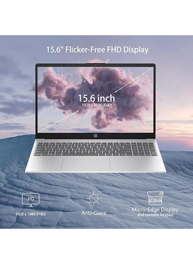 HP - 2023 Newest Laptop With 15.6-Inch Display, Intel Core i5-1335U Processor/16GB RAM/1TB SSD/Intel Iris XE Graphics/Windows 11 Home + 32GB USB FLASH English Silver - Image 1