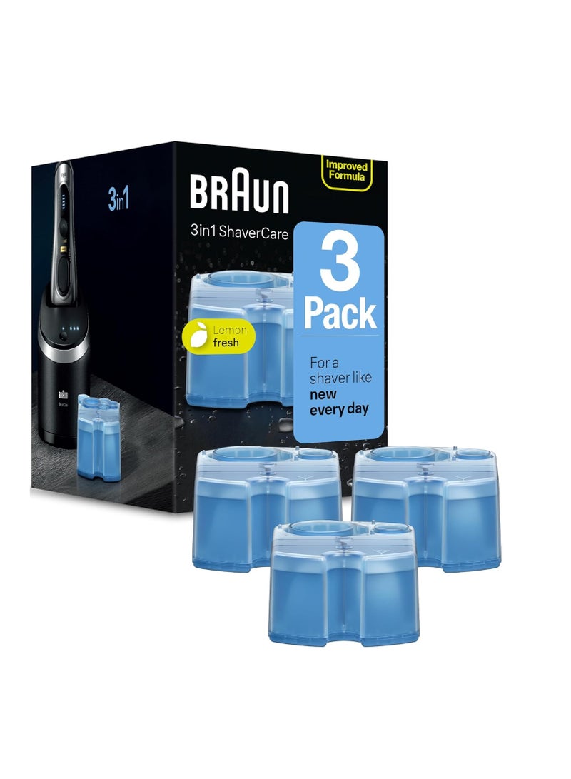 BRAUN Clean Renew Refill Cartridges CCR , Blue, 3 Count  - Image 1