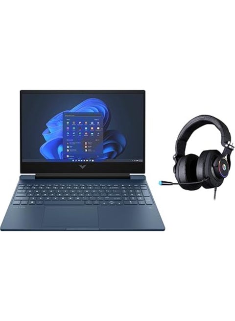 Victus 15 Laptop With 15.6-Inch Display, Intel Core i5-13420H Processor/32GB RAM/1TB SSD/6GB NVIDIA GeForce RTX 3050 Graphics/Windows 11 + Headphones English Blue