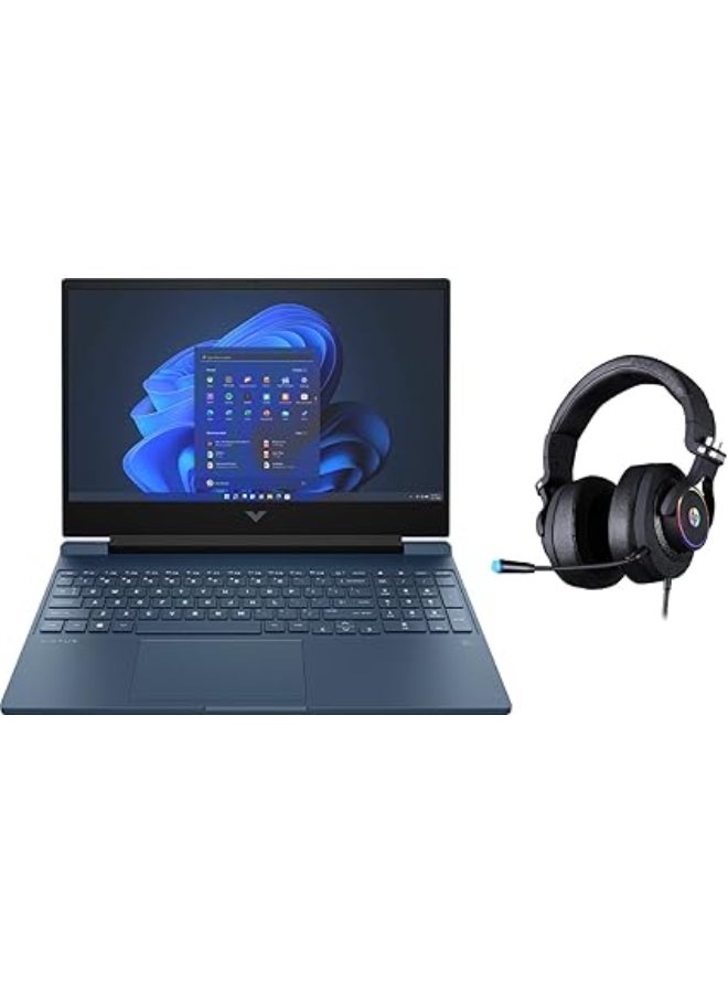 Victus 15 Laptop With 15.6-Inch Display, Intel Core i5-13420H Processor/32GB RAM/1TB SSD/6GB NVIDIA GeForce RTX 3050 Graphics/Windows 11 + Headphones English Blue