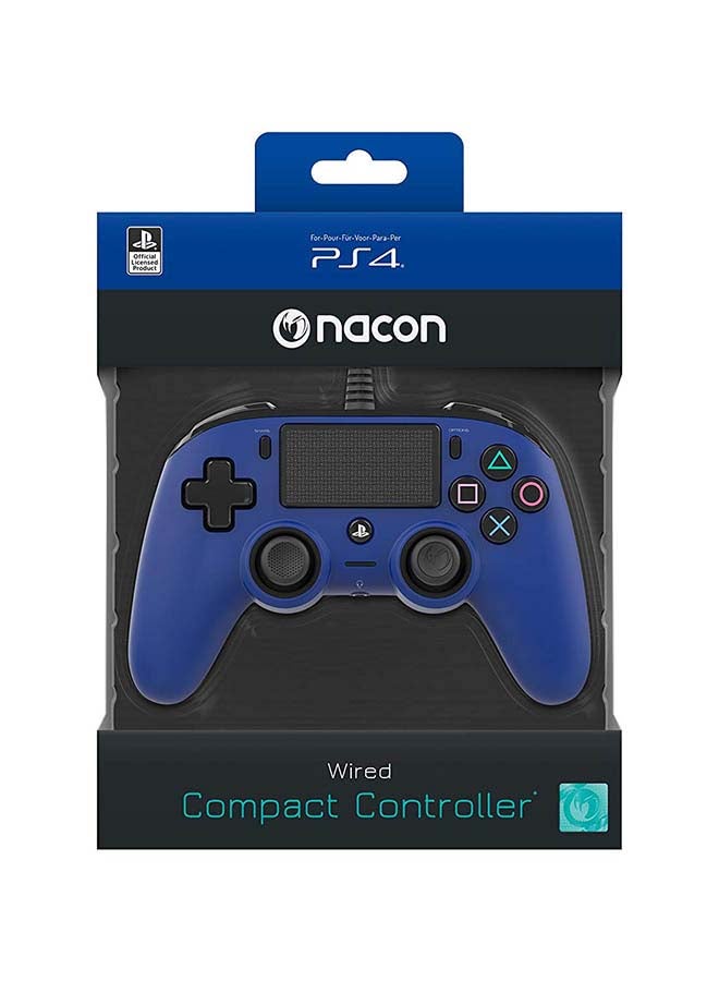 nacon - Wired Compact Controller For PlayStation 4 Blue - Image 1
