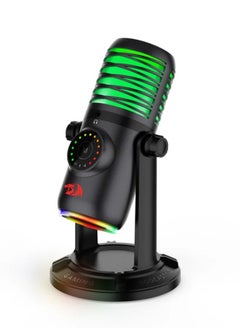 REDRAGON GM306 patented exquisite design microphone, custom color LED support circuit, advanced microphone unit, back side sound reduction, with USB-B to USB-A connectors cable,   The tripod is also good for gaming, podcasting, voice overs, and recording songs and music  - Image 1