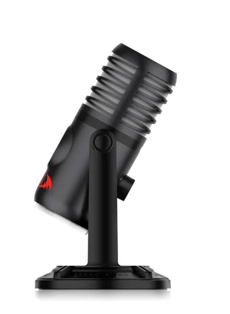 REDRAGON - GM306 patented exquisite design microphone, custom color LED support circuit, advanced microphone unit, back side sound reduction, with USB-B to USB-A connectors cable,   The tripod is also good for gaming, podcasting, voice overs, and recording songs and music - Image 1