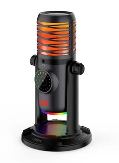 REDRAGON GM306 patented exquisite design microphone, custom color LED support circuit, advanced microphone unit, back side sound reduction, with USB-B to USB-A connectors cable,   The tripod is also good for gaming, podcasting, voice overs, and recording songs and music  - Image 2