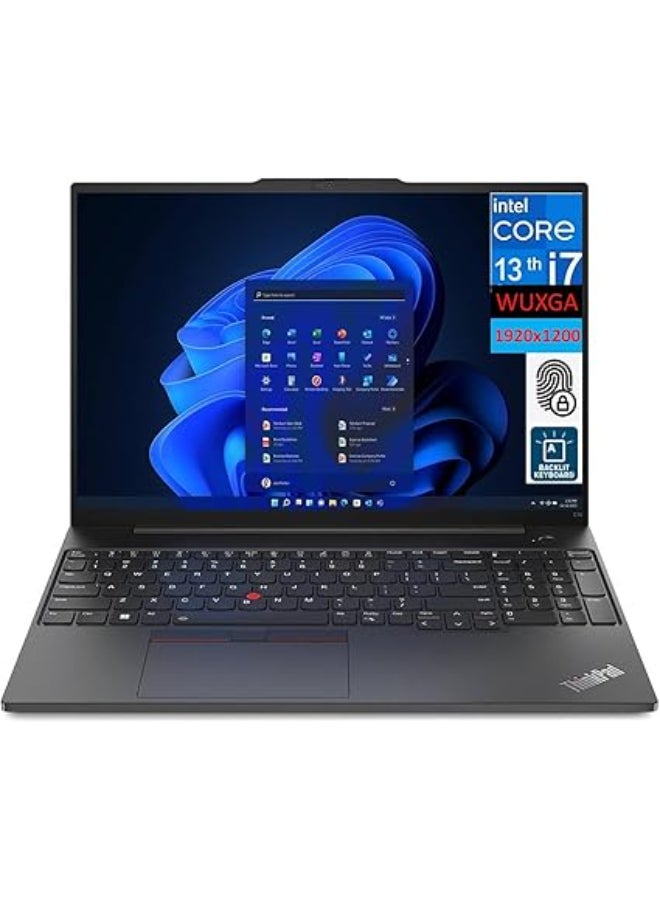 Renewed ThinkPad E16 Laptop With 16-Inch Display, Intel Core i7-1355U Processor/48GB RAM/1TB SSD/Intel Iris XE Graphics/Windows 11 Pro + Bag English Black