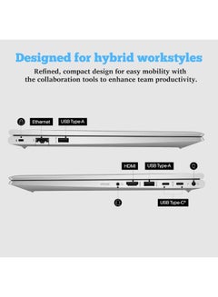 HP ProBook 450 G10 Laptop With 15.6-Inch Display, Intel Core i7-1355U Processor/16GB RAM/1TB SSD/Intel Iris XE Graphics/Windows 11 Pro + Bag English Silver  - Image 4