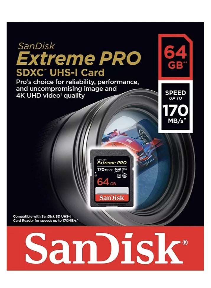 سانديسك - Extreme Pro SDXC UHS-I Memory Card 64 GB - Image 1