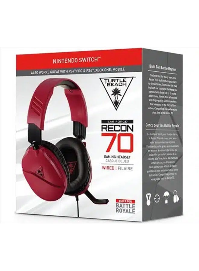 ترتل بيتش سماعة الألعاب تيرتل بيتش 70N ميدنايت ريد إير فورس ريكوون - Image 1