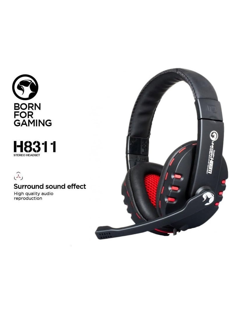 H8311 Wired 3.5mm Stereo Sound Headphone Computer Gaming Headphone with Adjustable Microphone Boom & Powerful Bass Sounds - pnsku/N70113625V/45/_/1727074183/b626581a-d652-4d8b-b122-8eb00d7492c5