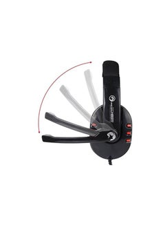 مارفو H8311 Wired 3.5mm Stereo Sound Headphone Computer Gaming Headphone with Adjustable Microphone Boom & Powerful Bass Sounds  - Image 5