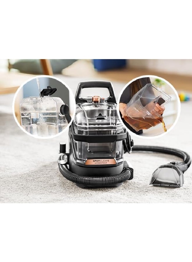 Bissell - 750W Spotclean Hydrosteam Portable Deep Vacuum Cleaner Black 40.5 x 42.8 x 31.3 cm 3700E 750 W 3700E Black - Image 1