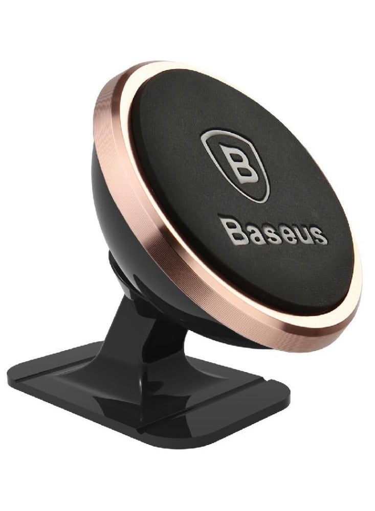 Baseus 360 Degree Rotating Magnetic Car Phone Holder Black / Gold Rose - Image 1