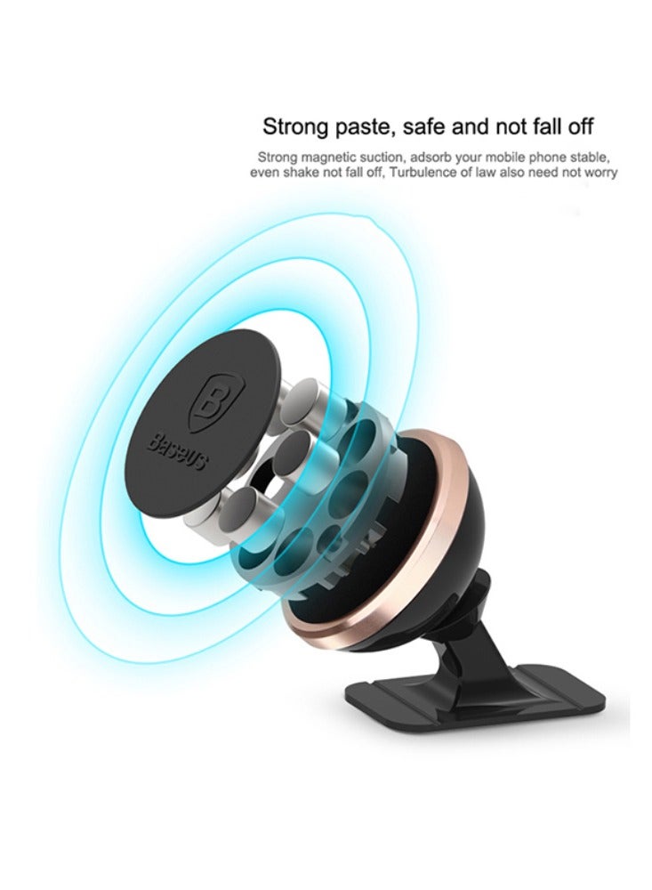 Baseus 360 Degree Rotating Magnetic Car Phone Holder Black / Gold Rose - Image 4