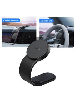 C02 Magsafe Car Mount, Magnetic Phone Holder For Car, Magsafe Car Dash Mount Compatible With iPhone 14/13/12 Series, Bendable Memory Titanium Alloy For All Dashboard - Black