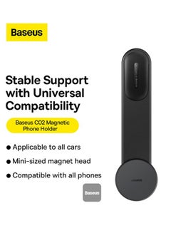 Baseus C02 Magsafe Car Mount, Magnetic Phone Holder For Car, Magsafe Car Dash Mount Compatible With iPhone 14/13/12 Series, Bendable Memory Titanium Alloy For All Dashboard - Black  - Image 3
