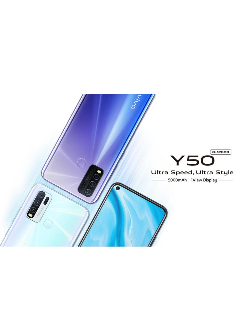 vivo - Y50 Dual Sim  Pearl White 8GB RAM 128GB 4G LTE - Image 1