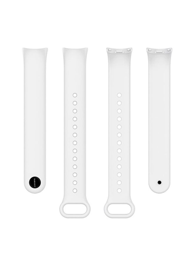 MARGOUN (for Mi Band 9) Strap Soft Silicone Replacement Sport Wristband for Xiaomi Mi Band 9 Watch Band Accessories for Women Men White - Image 3