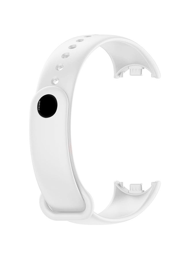 MARGOUN (for Mi Band 9) Strap Soft Silicone Replacement Sport Wristband for Xiaomi Mi Band 9 Watch Band Accessories for Women Men White - Image 2