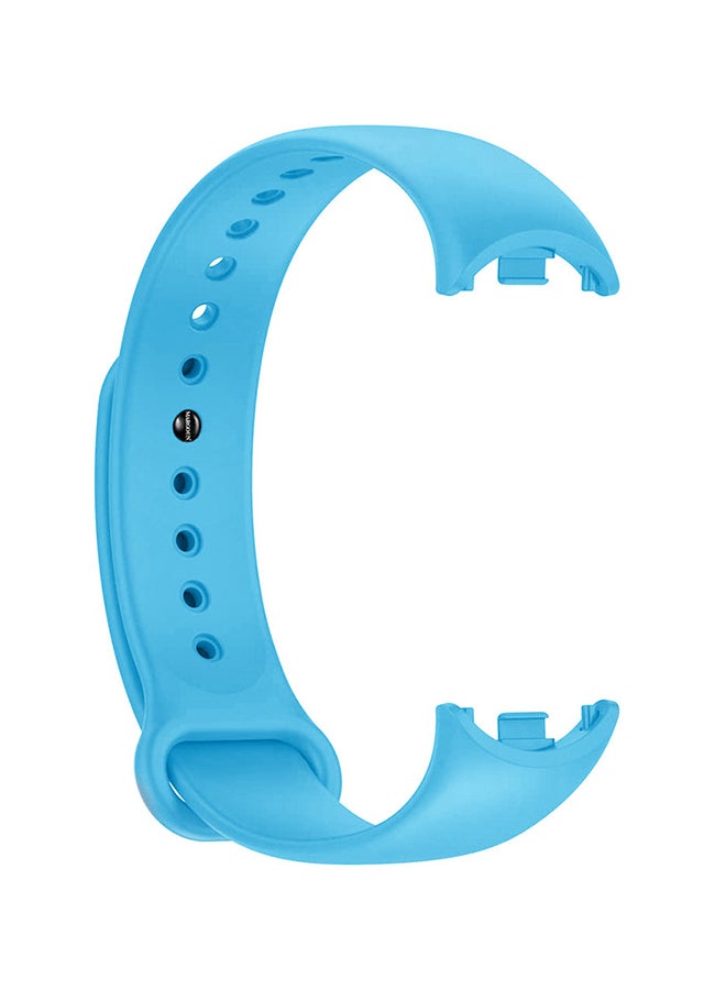 MARGOUN (for Mi Band 9) Strap Soft Silicone Replacement Sport Wristband for Xiaomi Mi Band 9 Watch Band Accessories for Women Men Light Blue - Image 1