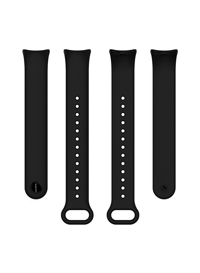 MARGOUN (for Mi Band 9) Strap Soft Silicone Replacement Sport Wristband for Xiaomi Mi Band 9 Watch Band Accessories for Women Men Black  - Image 3