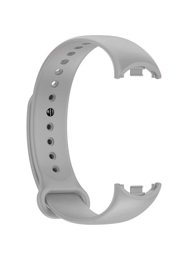 MARGOUN (for Mi Band 9) Strap Soft Silicone Replacement Sport Wristband for Xiaomi Mi Band 9 Watch Band Accessories for Women Men Grey - Image 1