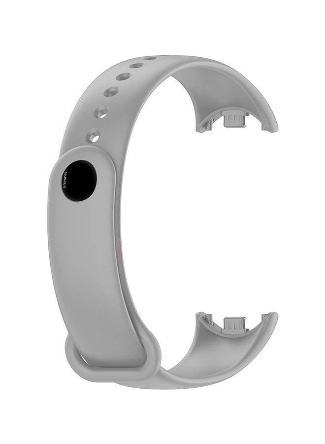 MARGOUN (for Mi Band 9) Strap Soft Silicone Replacement Sport Wristband for Xiaomi Mi Band 9 Watch Band Accessories for Women Men Grey - Image 2