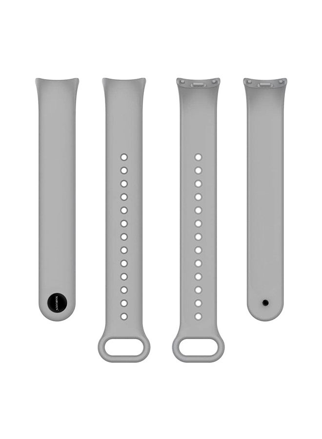 MARGOUN (for Mi Band 9) Strap Soft Silicone Replacement Sport Wristband for Xiaomi Mi Band 9 Watch Band Accessories for Women Men Grey - Image 3