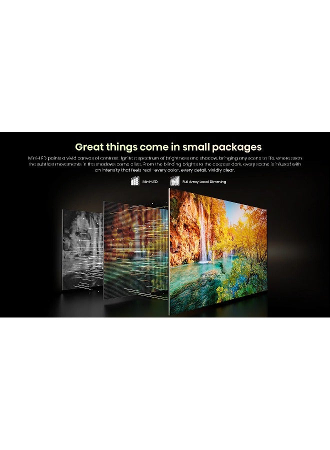 هايسنس - Hisense 75 Inch 4K Miniled, QLed, Smart TV Black, Full local dimming zones ,  2*HDMI type 4K@60Hz with HDCP version 2.2 , eARc* HDMI*1, Smart TV,  HDR10+, Dolby Vision,Dolby Vision ATMOS, 75U6N PRO Black - Image 1