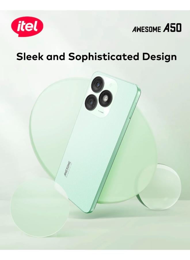 ITEL - A50 Dual SIM  Lime Green 3GB RAM 64GB 4G - Middle East Version - Image 1