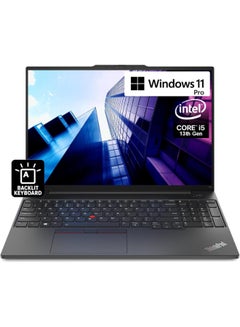 ThinkPad E16 Laptop With 16-Inch Display, Intel Core i5-1335U Processor/40GB RAM/1TB SSD/Intel Iris XE Graphics/Windows 11 Pro English Black