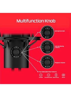 HyperX QuadCast 2 – USB Microphone for Gaming, Streaming and Podcasting, with On-Board Controls, LED Lighting, Removable Shock Mount, PC, Mac, PS5, PS4, USB-C - Black - pnsku/N70113734V/45/_/1727085951/b111c69f-168a-433a-8ba9-074dffc3b791