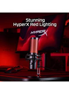 HyperX QuadCast 2 – USB Microphone for Gaming, Streaming and Podcasting, with On-Board Controls, LED Lighting, Removable Shock Mount, PC, Mac, PS5, PS4, USB-C - Black - pnsku/N70113734V/45/_/1727085953/21bcee17-2cde-4edc-93b1-67e5669d922d